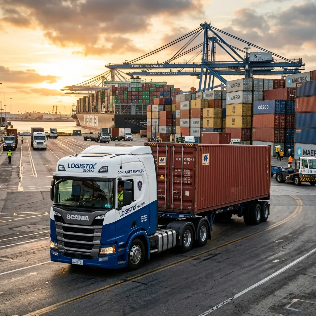Armada Truk Kontainer Diva Mutiara Logistik